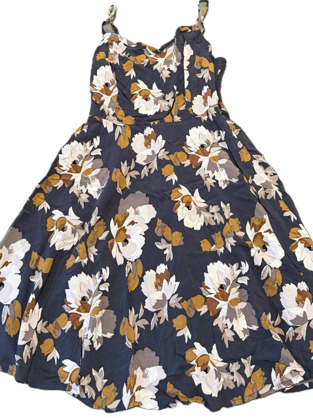 Old Navy Women's XS Navy Gray Floral Woven Camisole Mini Dress Fall